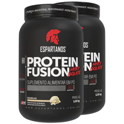 Kit 2x Protein Fusion Whey Protein Isolado 1800g Espartanos - Suplementos Massa Muscular