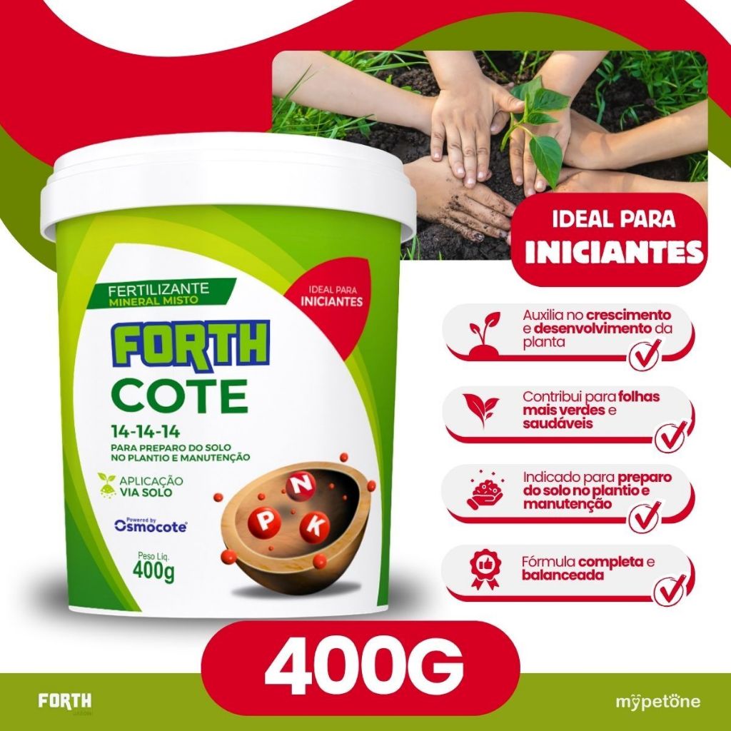 Adubo Osmocote Forth Cote 14-14-14 400g Forth Fertilizante