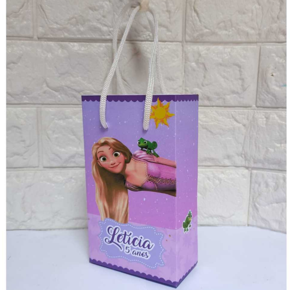 Sacolinha Surpresa Personalizada Rapunzel Enrolados Lembrancinha Festa Infantil Pegue e Monte