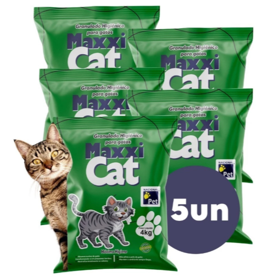 Areia Sanitária Maxxi Cat 4kg - 100% Natural, Elimina Odores, Custo-Benefício
