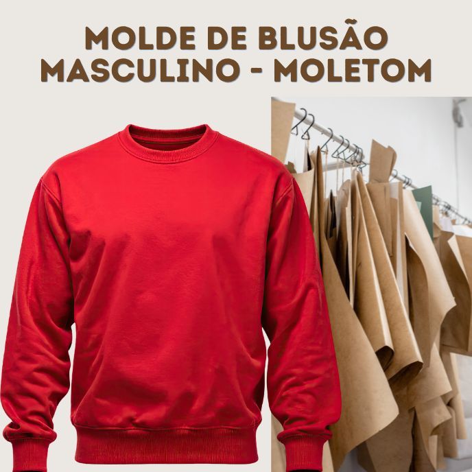 MOLDE PARA  Blusão Masculino  P/M/G/GG  - CS012