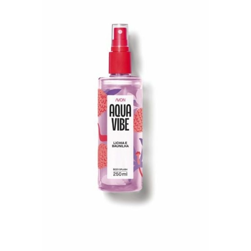 Body Splash Avon Aquavibe Lichia e Baunilha em spray de 250ml