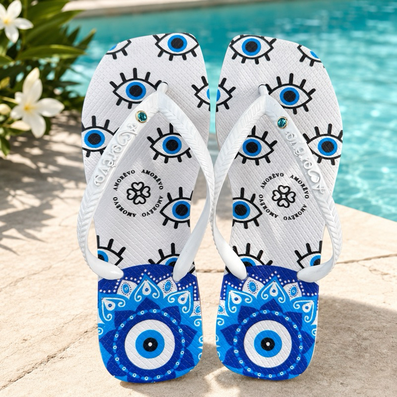 Chinelo Olho Grego Feminino Macio Confortavel Promoção Envio Imediato