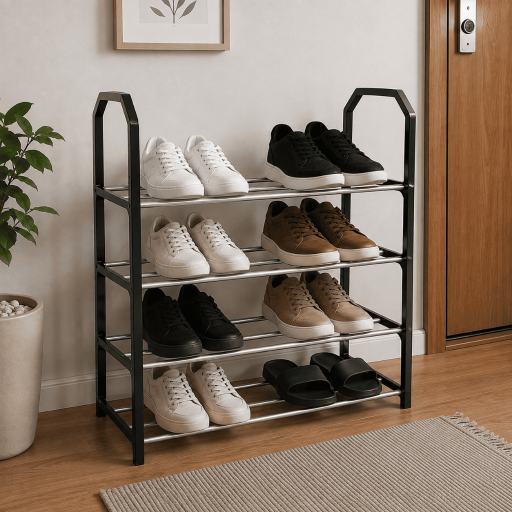 Sapateira 4 Andares Multiuso Desmontável Organizadora Multiuso Sapatos Livros Brinquedos