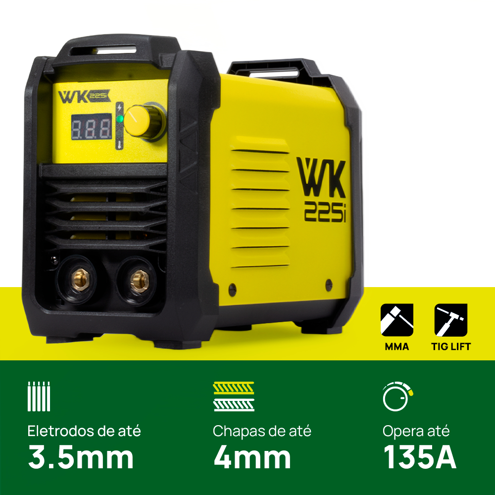Máquina de Solda Inversora 135A WK225i MMA ELETRODO TIG LIFT 220V Profissional Portátil - Pró Euro · foto 2