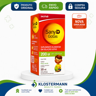 Sany D 200UI Vitamina Gotas Sabor Maça Verde 10ml - Ache