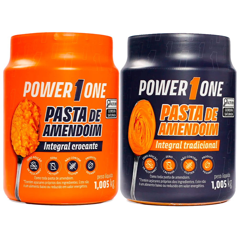 Kit 2x Pasta De Amendoim Power One 1kg Cada