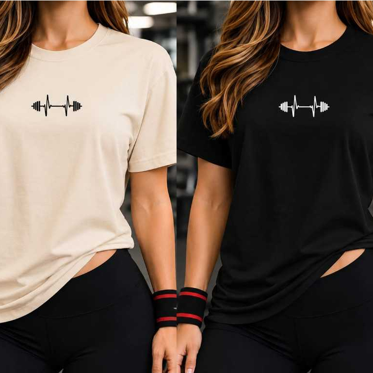 Camiseta Feminina Academia 1, 2, 3, ou 4 Unidades Algodão Fresquinha, Blusa Feminina Treino DaiaMix