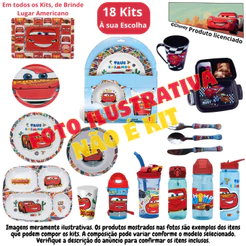 Jogo Infantil de Refeição Melamine Disney Carros Relâmpago McQueen - Vários Modelos