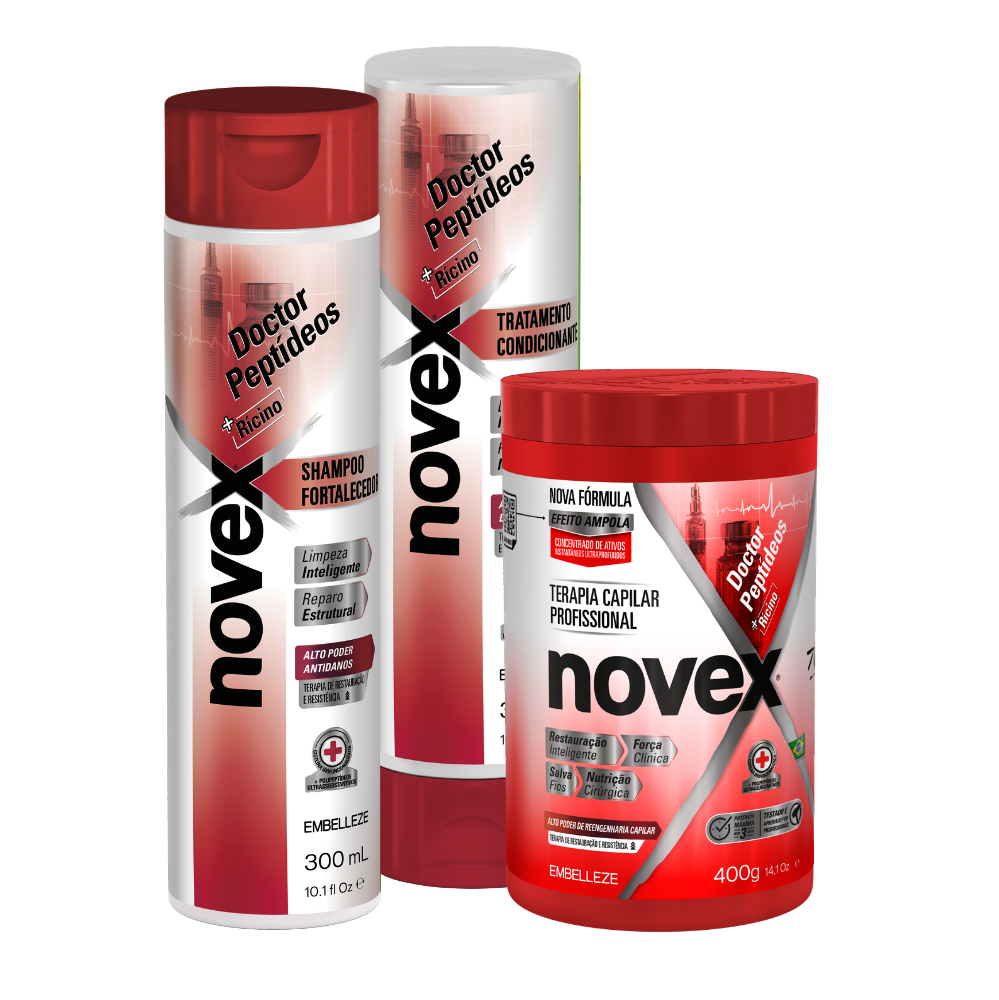 KIT TRATAMENTO NOVEX DOCTOR PEPTÍDEOS