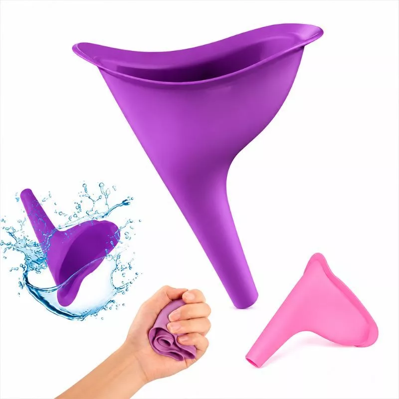Urinol Portátil Feminino Reutilizável de Silicone para Viagem Camping Trilha Festival Banheiro — imagem 1
