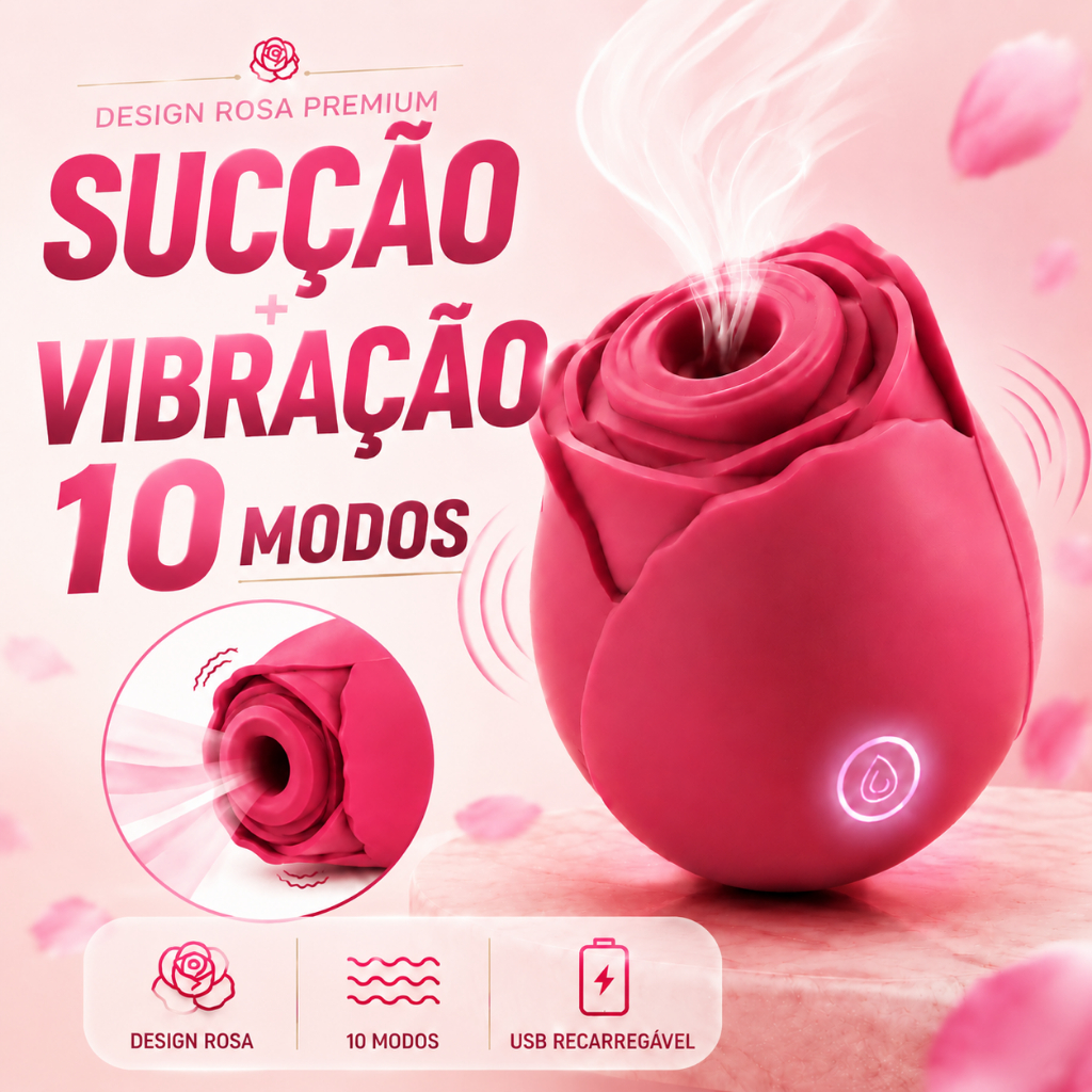 Sugador de Silicone Feminino USB Recarregável 10 Modos Potente e Silencioso