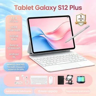 Tablet S12 Plus 12,8 polegadas HD 16 GB + 512 GB 12.000 mAh 5G wifi