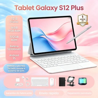 Tablet  S12 Plus 12,8 polegadas HD 16 GB + 512 GB 12.000 mAh 5G wifi