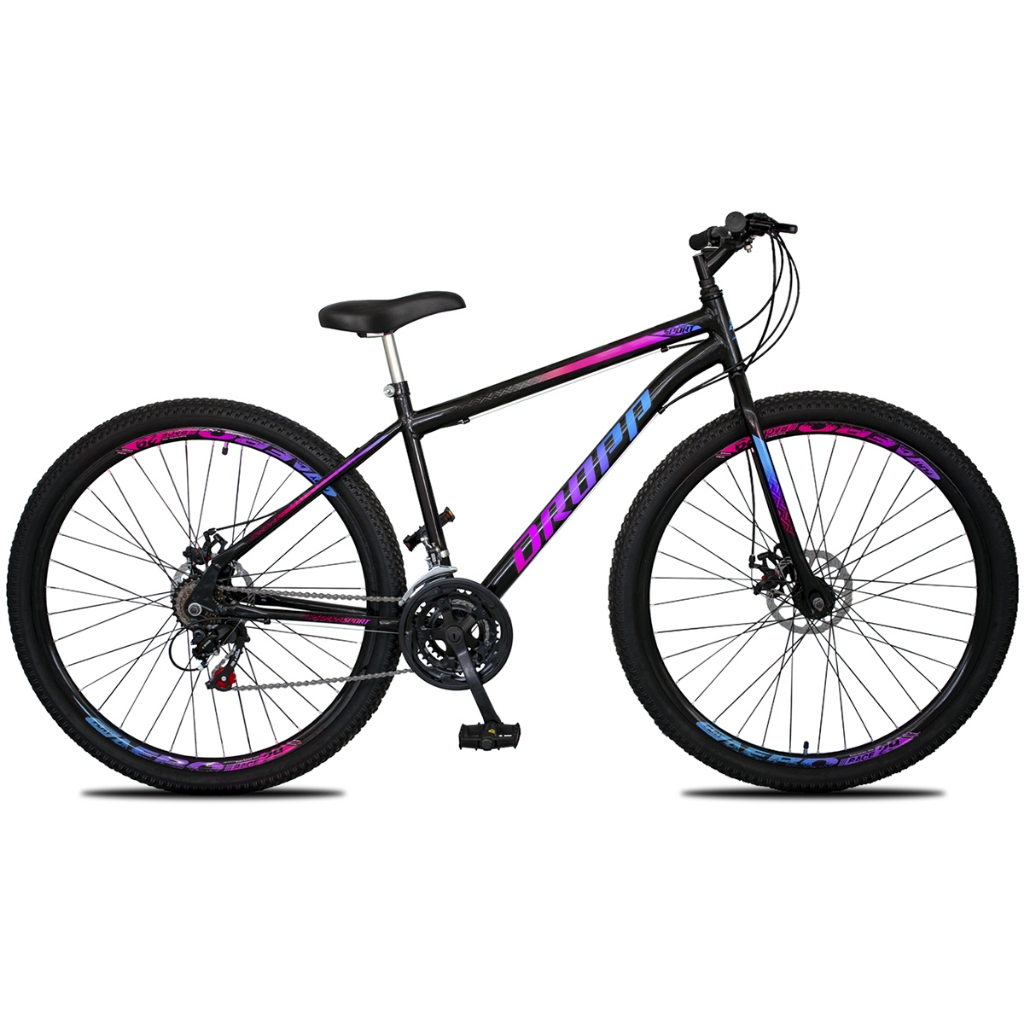 Bicicleta aro 29 aero Dropp Sport Aço Carbono 21 Velocidades Marchas Freio a Disco