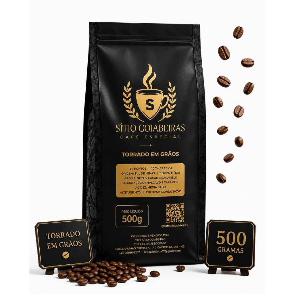 🔥 Café Especial Sítio Goiabeiras 500g (84pts) em Grãos – Microlote Exclusivo