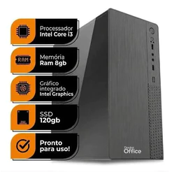 PC OFFICE SMART, Intel Core I3, 8gb De Ram, Ssd 120gb, Intel Hd Graphics