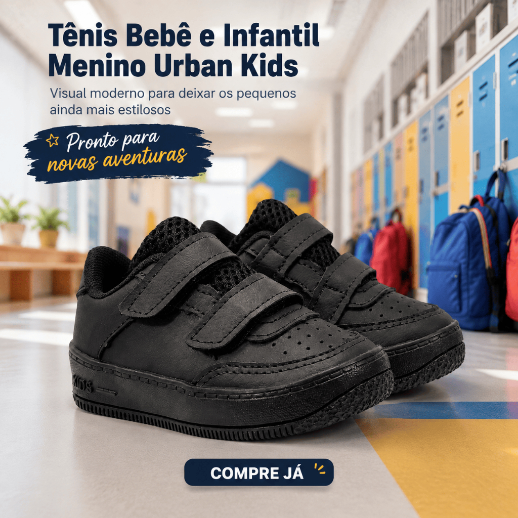 Tênis Infantil Menino Velcro – Leve, Seguro e Fácil de Calçar Do 20 ao 35 - Pronta Entrega