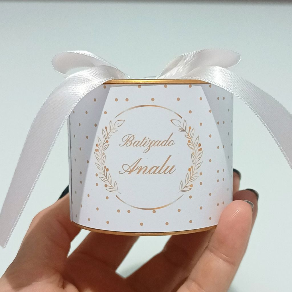 Kit Tubolata Personalizada 5x6 Lembrancinha Batizado Primeira Comunhão Eucaristia