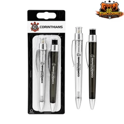 KIT CORINTHIANS COM 2 CANETAS OFICIAL CORINTHIANS