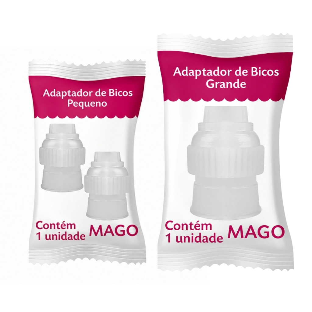 Adaptadores Para Bicos Grandes Pequenos Kit C/3 Unidades Mago