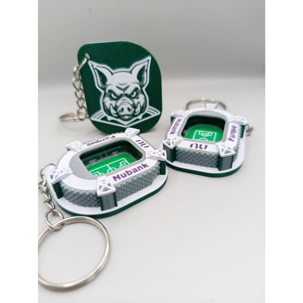 Chaveiro inspirado estádio Nu Parque casa do Palmeiras - chaveiro de time