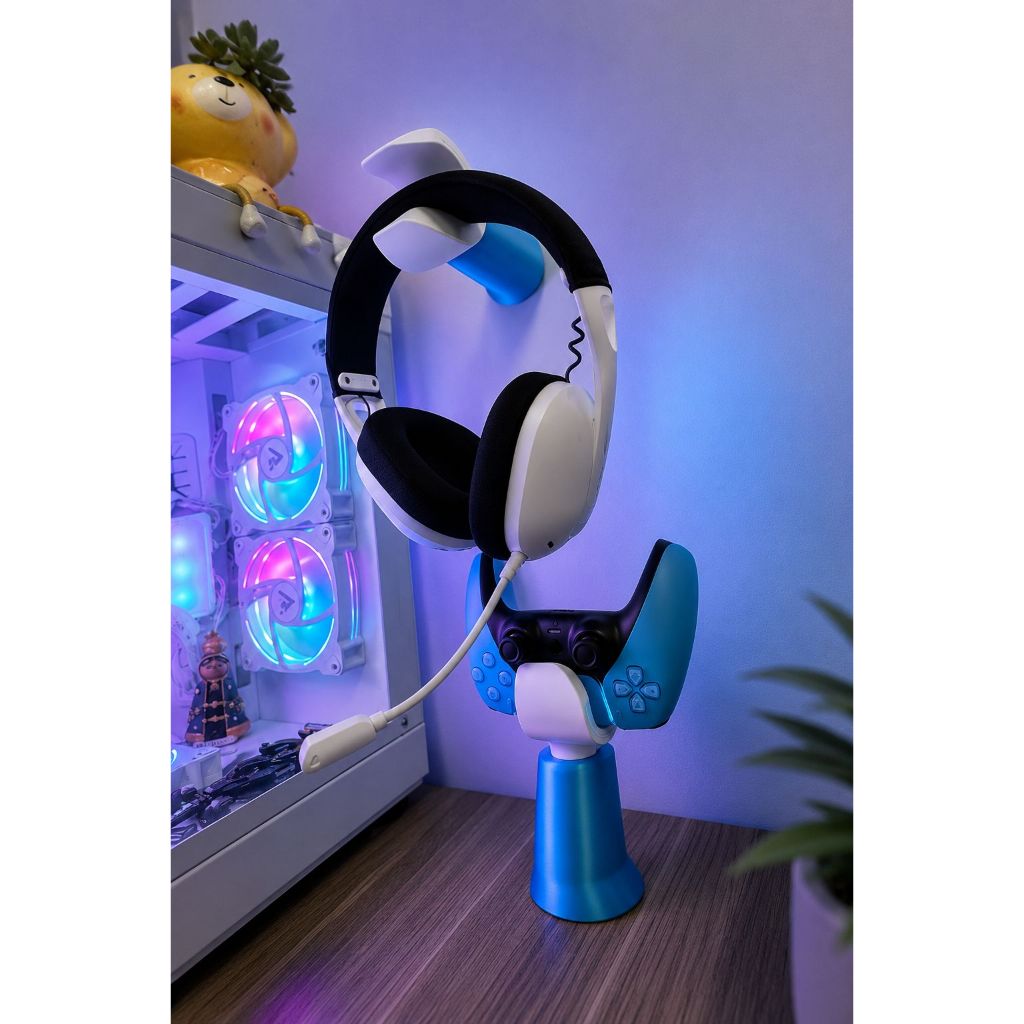 Suporte para Controle PS5 PS4 PS3 Xbox Nintendo Switch e Fone Headset gamer | Mão Bloco de Montar Gamer