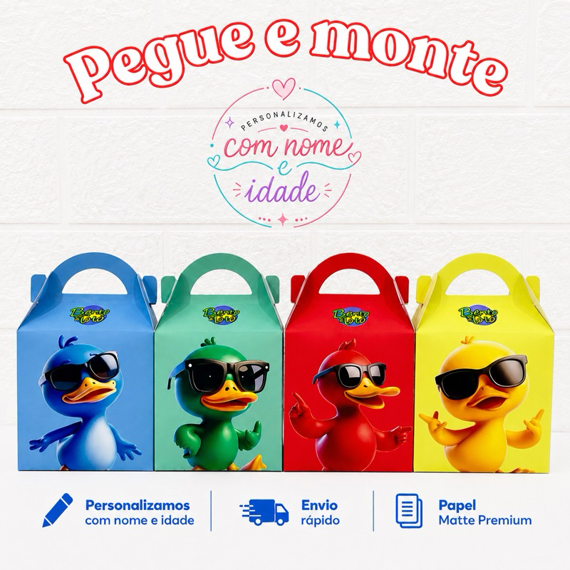Kit Maletinha Caixinha Personalizada Bento e Totó Festa Lembrancinha
