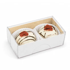 50 Caixas para 2 Doces 8x4x3 cm | Brigadeiros, Bombons, Trufas e Lembrancinhas | Branco