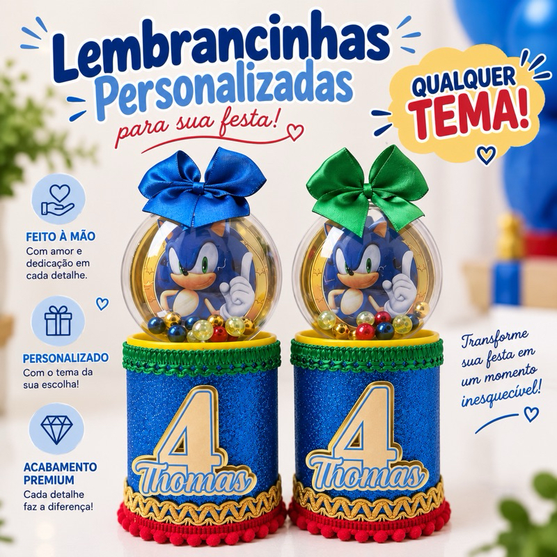 Cofrinho Personalizado Infantil Lembrancinha de Aniversário Qualquer Tema | Encomende Já! 🎁