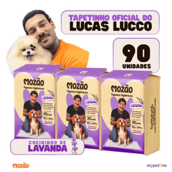 Kit 3 Tapete Higiênico Mozão Lucas Lucco Lavanda 80x60 - 30 Unidades