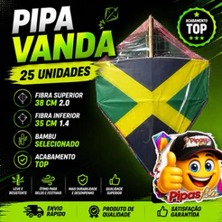 Pipas vanda 50 cm estampas variadas