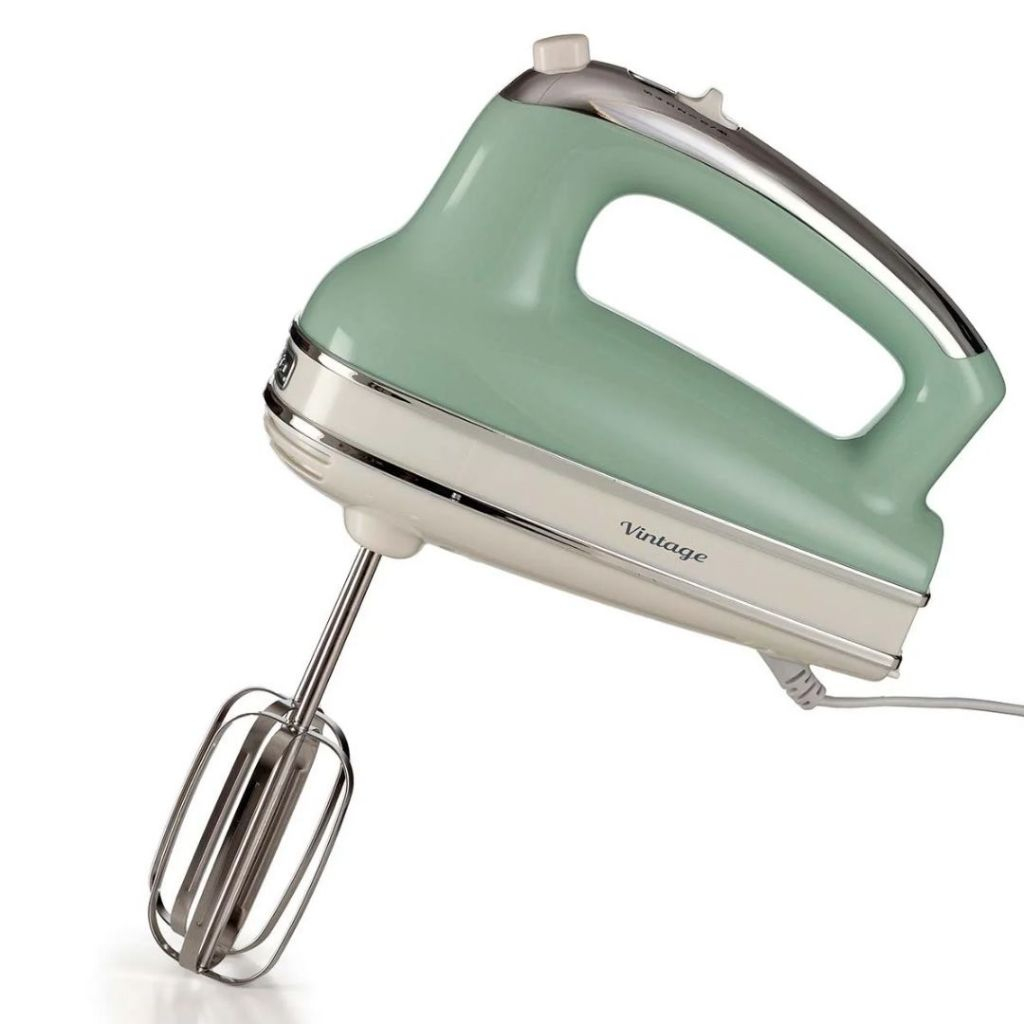 Batedeira de Mão Elétrica 5 Velocidade 127V Vintage para Bolo e Chantilly Cozinha Receitas