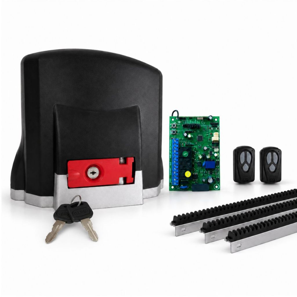 Motor Para Portão Garen 1/3 Wave Placa Connect 700kg 2controles 3m de Cremalheira