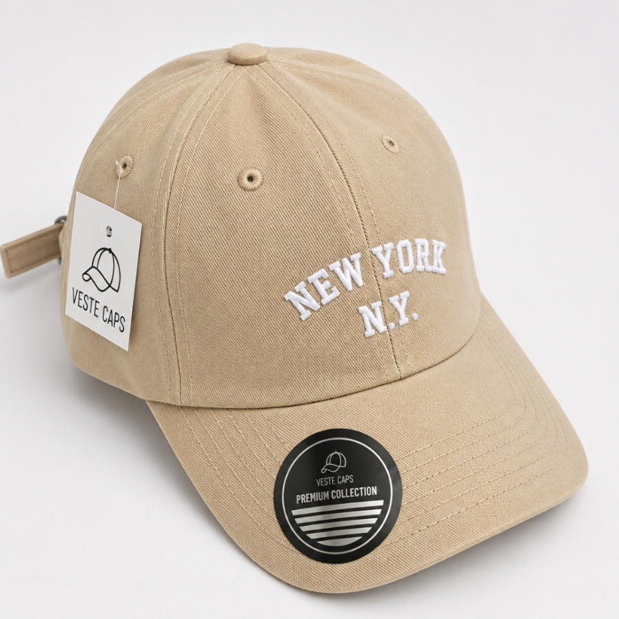 Boné New York Retrô Dad Hat Aba Curva Masculino Feminino Ajustável