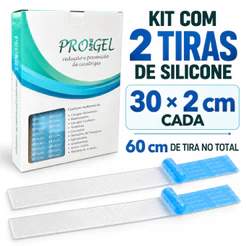 Fitas/tiras De Silicone P/ Cuidado Com Cicatriz 60x2cm