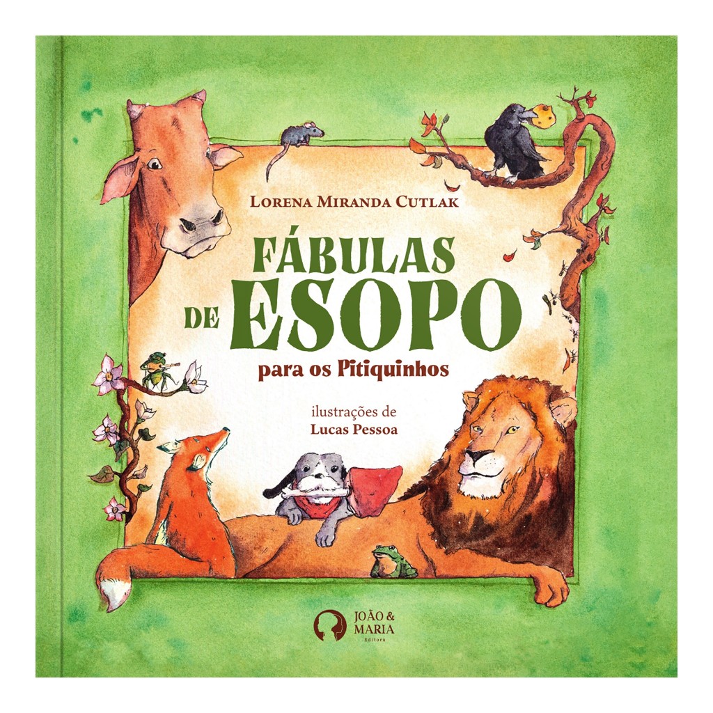 Livro Infantil Fábulas de Esopo para os Pitiquinhos Alfabetização Letramento Crianças Pais e Filhos Virtudes Educação