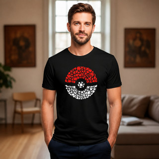 Camiseta Algodão Pokebola Modelo Anime Pokemon Envio Imediato