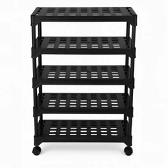Prateleira Modular Organizadora Multiuso para Cozinha e Lavanderia com Rodinhas