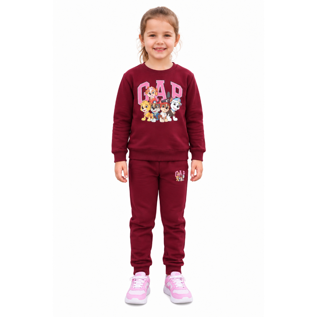 Conjunto de Moletom Infantil Flanelado Quentinho Patrulha Canina Feminino  de 01 a 12 anos.