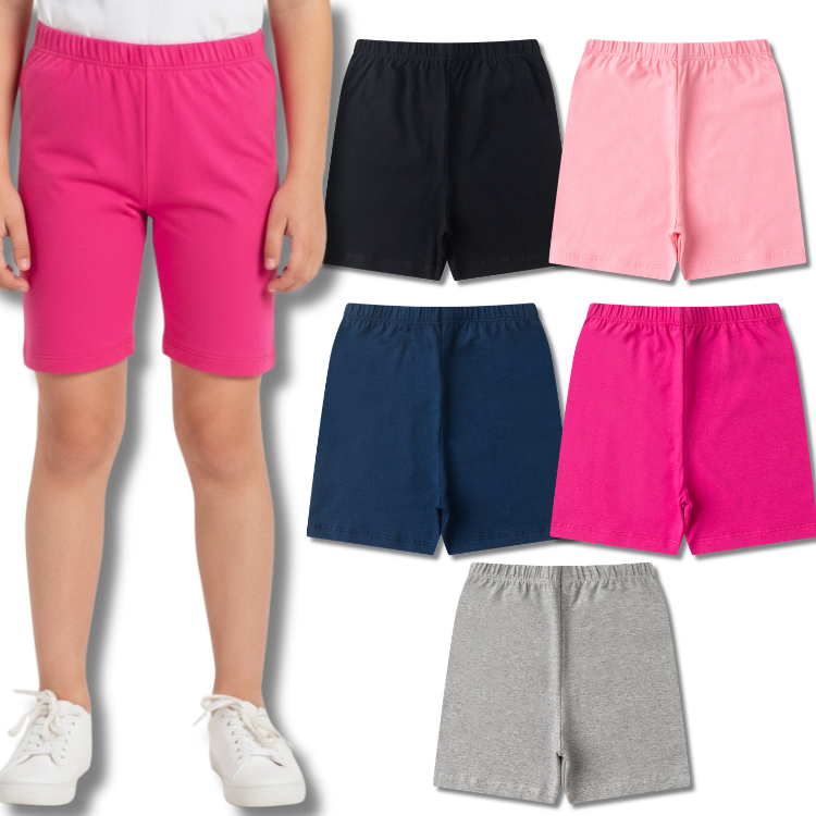 Kit Sortido Bermuda Ciclista Escolar Menina/Feminina Infantil e Juvenil do 4 ao 16 - Shorts Liso