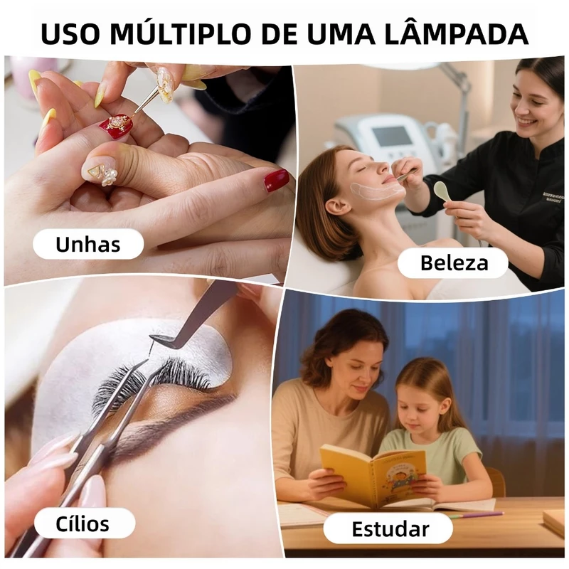 Luminária Meia Lua Estética para Mesa 3 Tons Ajustável Bivolt 110/220V — foto 10