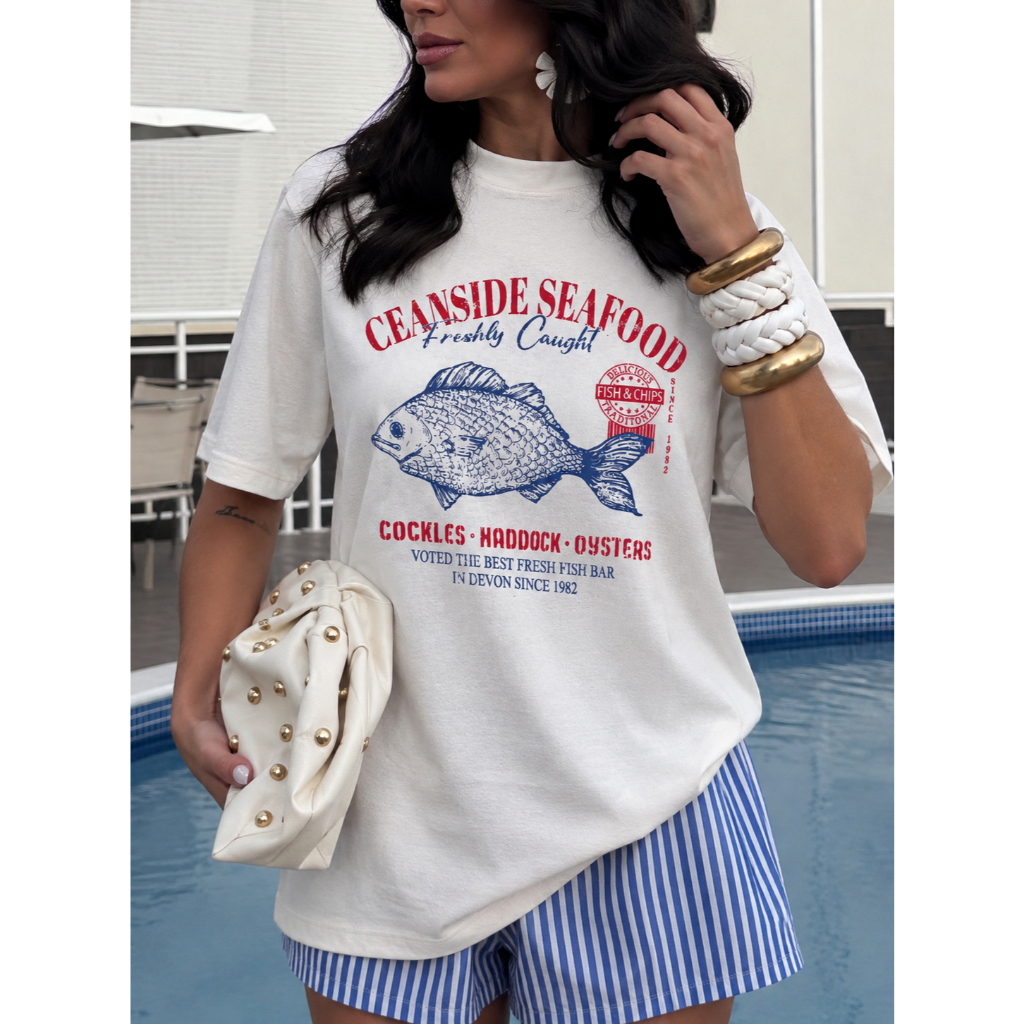 T-shirt Camiseta Feminina gola redonda 100% algodão estampadas confortavel tendencia blusa feminina