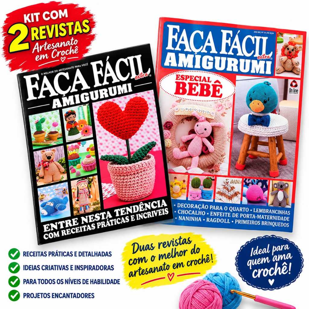 Kit AMIGURUMI 2 REVISTAS Exclusivas