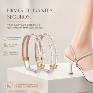 cinto feminino fivela dourada fivela prata para sapato salto alto faixa elástica perolada strass