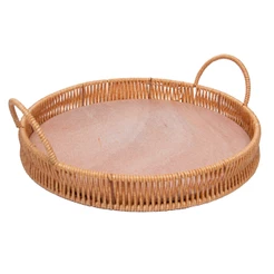 Bandeja redonda com alca kali 25/30cm x 4,5cm plastico Lyor