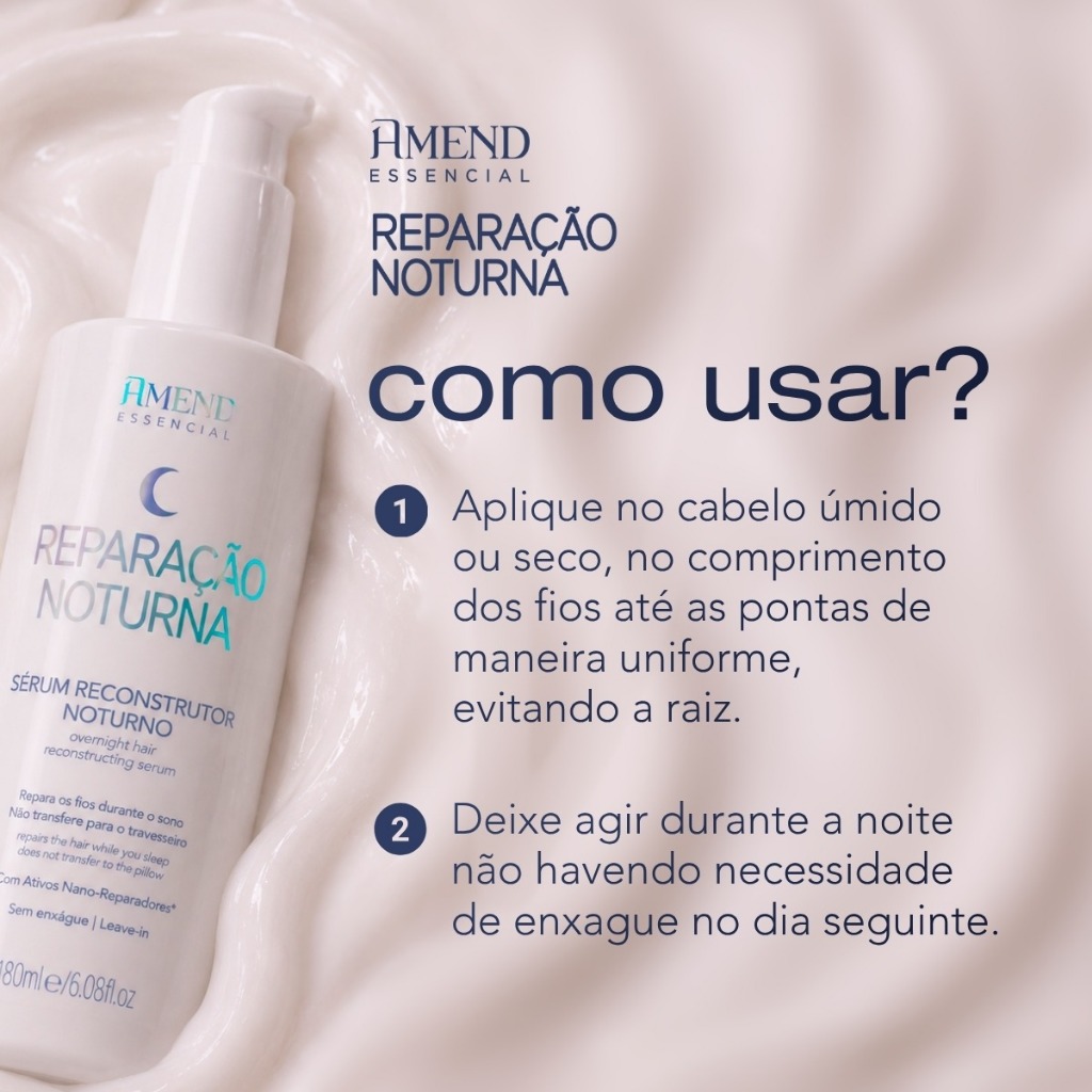 Amend Essencial Reparação Noturna Sérum Reconstrutor Noturno - 180ml · foto 2