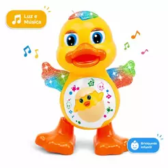 Patinho Dançante Musical Infantil com Luzes LED, Som e Movimento Brinquedo Interativo Educativo Bebê Presente Divertido!