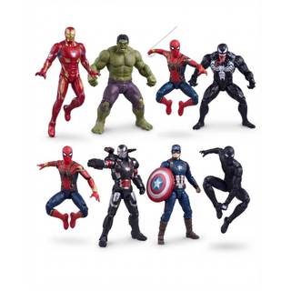 Boneco Colecionável Heróis: Homem-Aranha , Hulk, Batman, Pantera Negra, Homem de Ferro e Capitão América