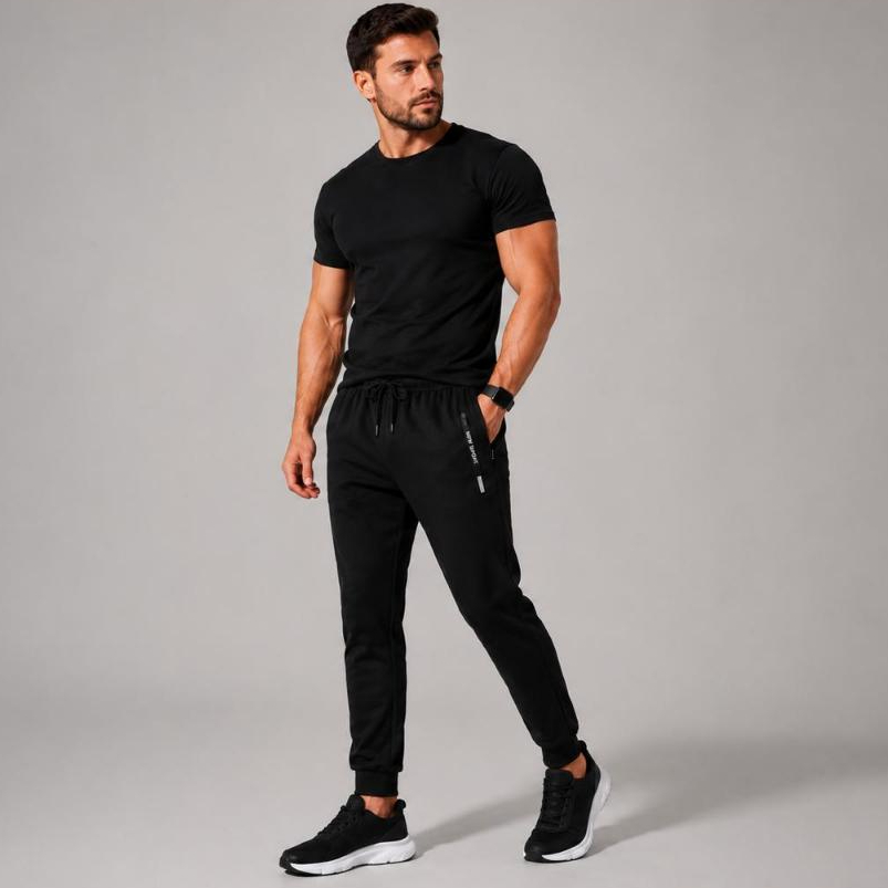 Calça Masculina Jogger Poliamida C/Elastano Esportiva Academia Slim Treino